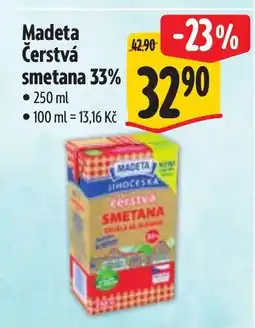 Albert Madeta Čerstvá smetana 33% nabídka