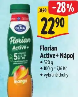 Albert Olma Florian Active+ Nápoj nabídka