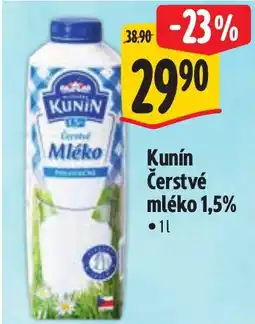 Albert Kunín Čerstvé mléko 1,5% nabídka