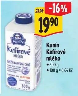 Albert Kunín Kefírové mléko nabídka