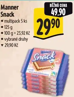 Albert Manner Snack nabídka