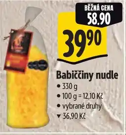 Albert Babiččiny nudle nabídka