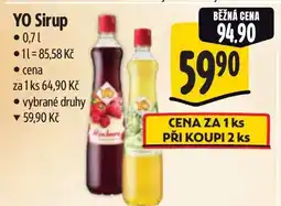 Albert YO Sirup nabídka