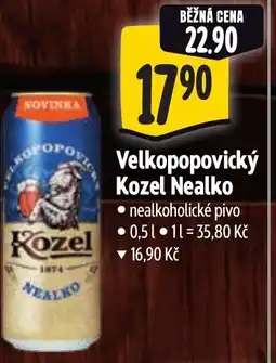 Albert Velkopopovický Kozel Nealko nabídka