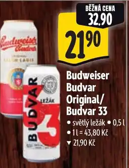 Albert Budweiser Budvar Original/ Budvar 33 nabídka
