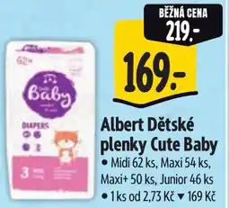 Albert Albert Dětské plenky Cute Baby nabídka