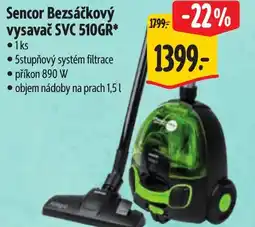 Albert Sencor Bezsáčkový vysavač SVC 510GR nabídka