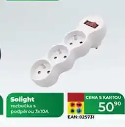 Tamda Foods Solight rozbočka s podpěrou 3x10A nabídka