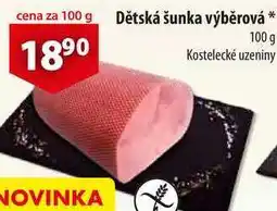 CBA Dětská šunka výběrová, 100 g nabídka