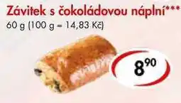 CBA Závitek s čokoládovou náplní, 60 g nabídka