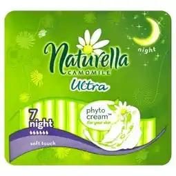 CBA Naturella Camomile Ultra night hygienické vložky s jemnou vůní 7 ks nabídka