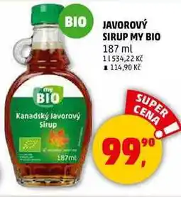 Penny Market JAVOROVÝ SIRUP MY BIO, 187 ml nabídka
