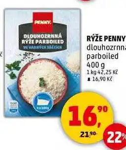 Penny Market RÝŽE PENNY dlouhozrnna parboiled, 400 g nabídka