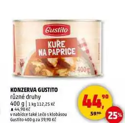 Penny Market KONZERVA GUSTITO různé druhy, 400 g nabídka