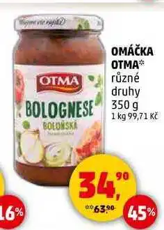 Penny Market OMÁČKA OTMA různé druhy, 350 g nabídka