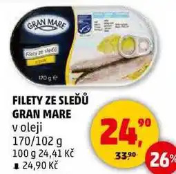 Penny Market FILETY ZE SLEĎŮ GRAN MARE v oleji, 170/102 g nabídka