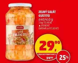 Penny Market ZELNÝ SALÁT GUSTITO, 640/410 g nabídka