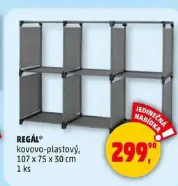 Penny Market REGÁL kovovo-plastový, 107 x 75 x 30 cm, 1 ks nabídka