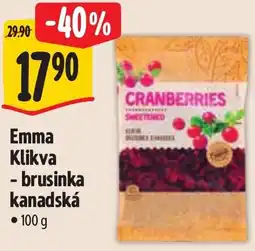 Albert Emma Klikva - brusinka kanadská nabídka
