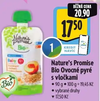 Albert Nature's Promise Bio Ovocné pyré s vločkami nabídka