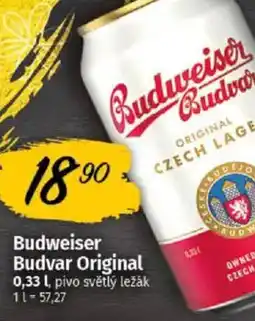 COOP TIP Budweiser Budvar Original nabídka