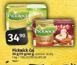 COOP TIP Pickwick čaj nabídka
