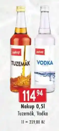 Astur&Qanto Nakup Tuzemák, Vodka nabídka