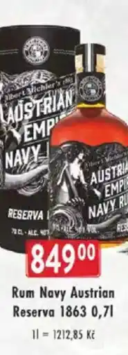 Astur&Qanto Rum Navy Austrian Reserva 1863 nabídka