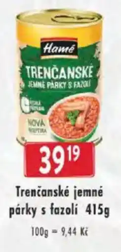 Astur&Qanto Hame Trenčanské jemné párky s fazoli nabídka