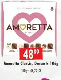 Astur&Qanto Amoretta Classic, Desserts nabídka