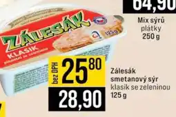 Jip Zálesák smetanový sýr klasik se zeleninou nabídka