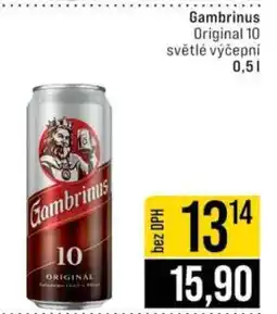 Jip GAMBRINUS ORIGINÁL 10 světlé výčepní nabídka