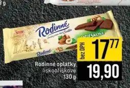 Jip Rodinné oplatky lískooříškové nabídka