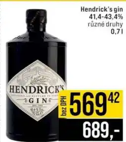 Jip Hendrick’s Gin nabídka