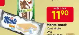 Hruška Monte snack nabídka