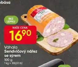 Hruška Váhala Sendvičový nářez se sýrem nabídka