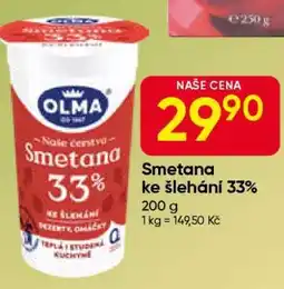 Hruška Smetana ke šlehání 33% nabídka