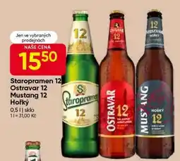 Hruška Staropramen 12, Ostravar 12, Mustang 12 Hořký nabídka