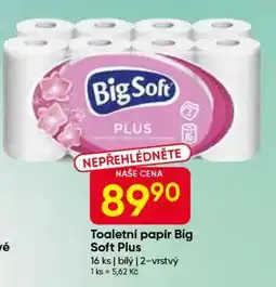 Hruška Toaletní papír Big Soft Plus nabídka