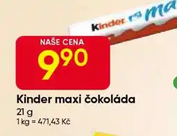 Hruška KINDER MAXI ČOKOLÁDA nabídka