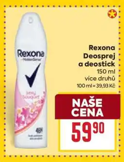 Billa Rexona Deosprej a deostick nabídka