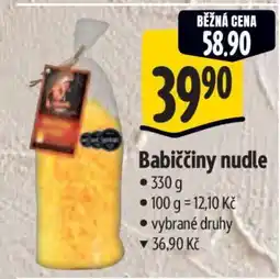 Albert Babiččiny nudle nabídka