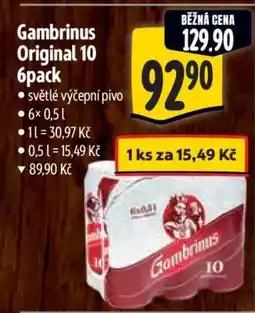 Albert Gambrinus Originál 10 6pack nabídka