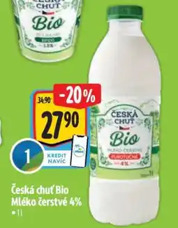 Albert Česká chuť Bio Mléko čerstvé 4% nabídka