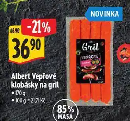 Albert Vepřové klobásky na gril nabídka