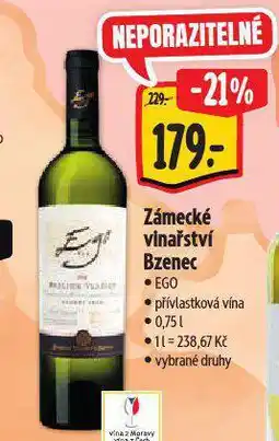 Albert Zámecké vinařství bzenec nabídka