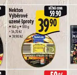 Albert Nekton výběrové šproty uzené v oleji nabídka