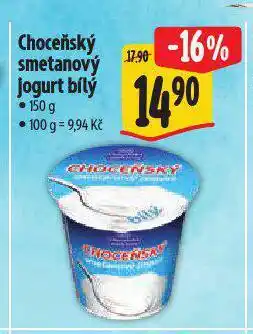 Albert Choceňský smetanový jogurt nabídka