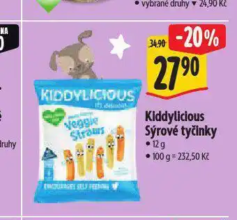 Albert Kiddylicious tyčinky sýrové nabídka