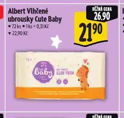 Albert Cute baby vlhčené ubrousky nabídka